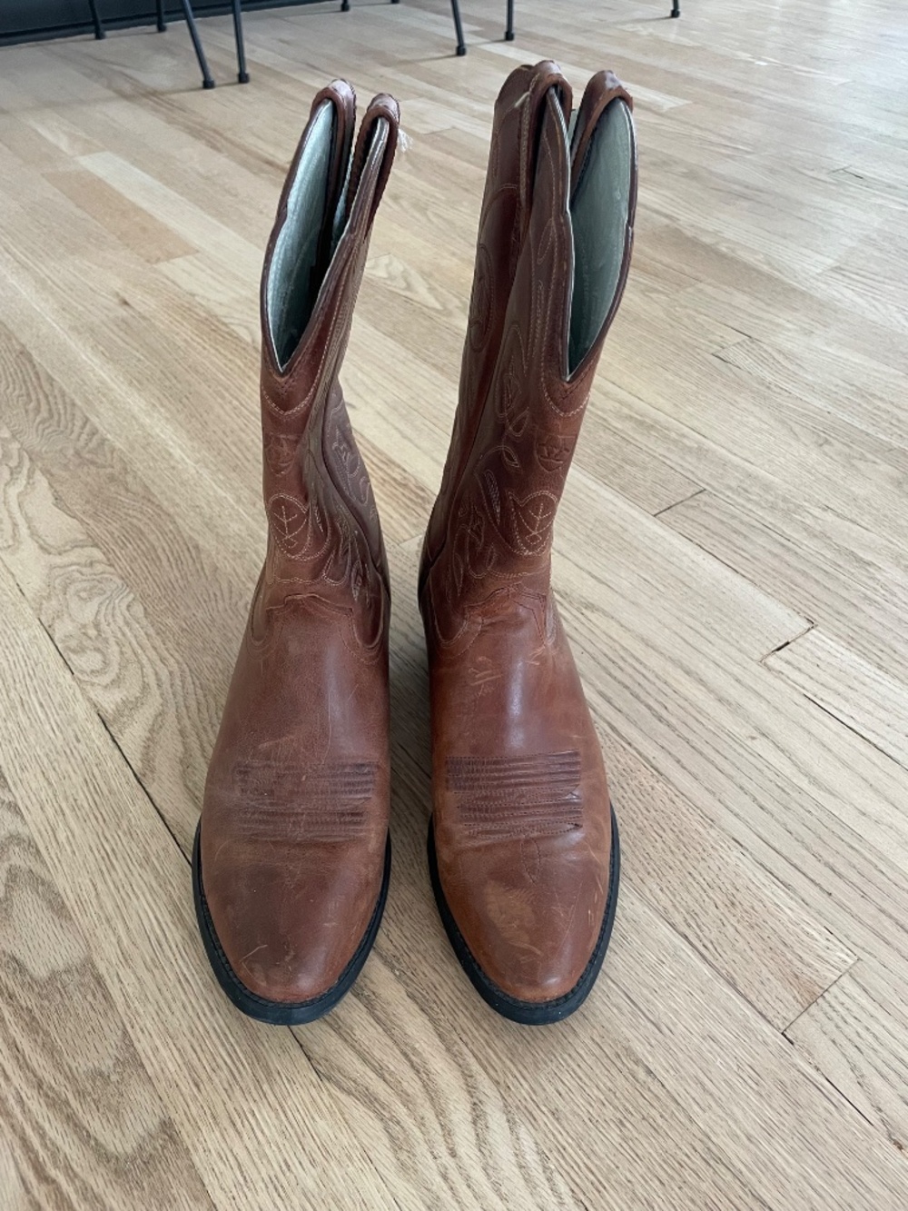 Ariat Ladies Heritage R Toe Russet Rebel Western Boots - Picture 2 of 4